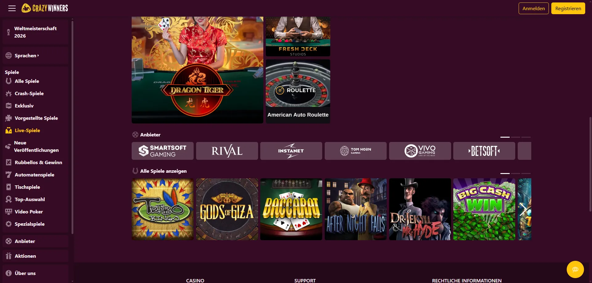 Live-Casino: Echte Dealer in Echtzeit &mdash; Crazy Winners