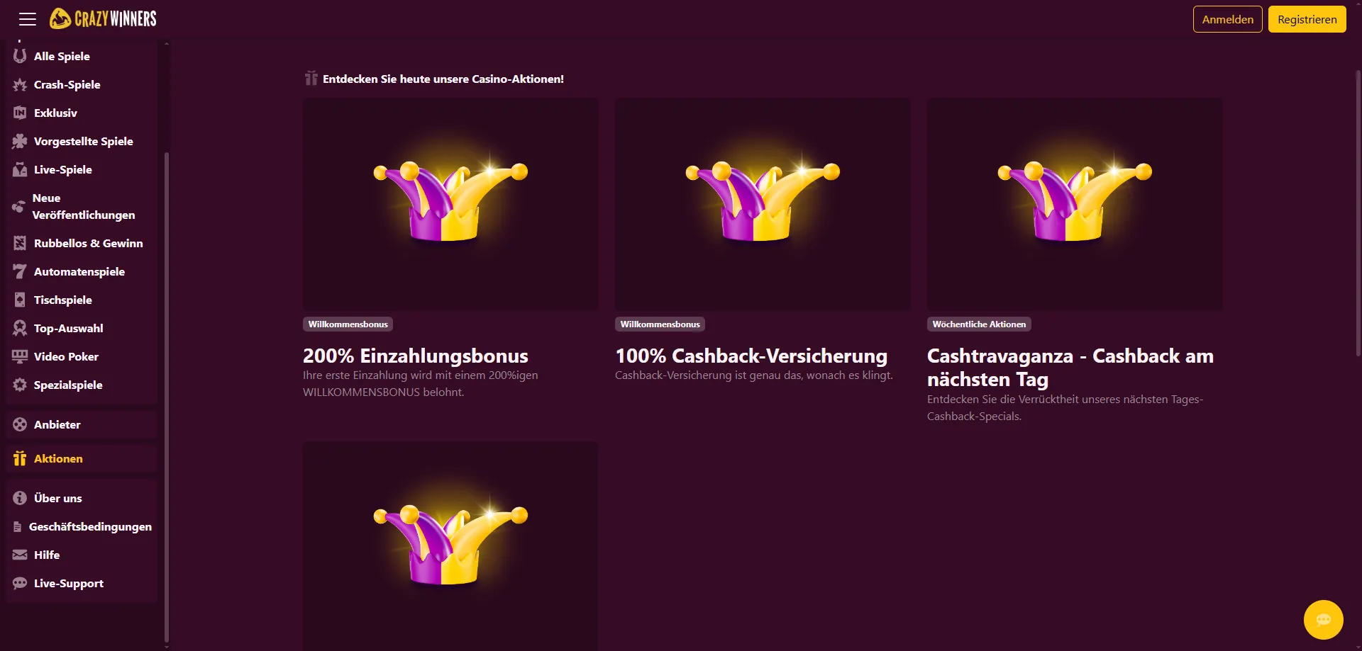 Crazy Winners Review: Gesamtbewertung f&uuml;r den &ouml;sterreichischen Markt &mdash; Crazy Winners